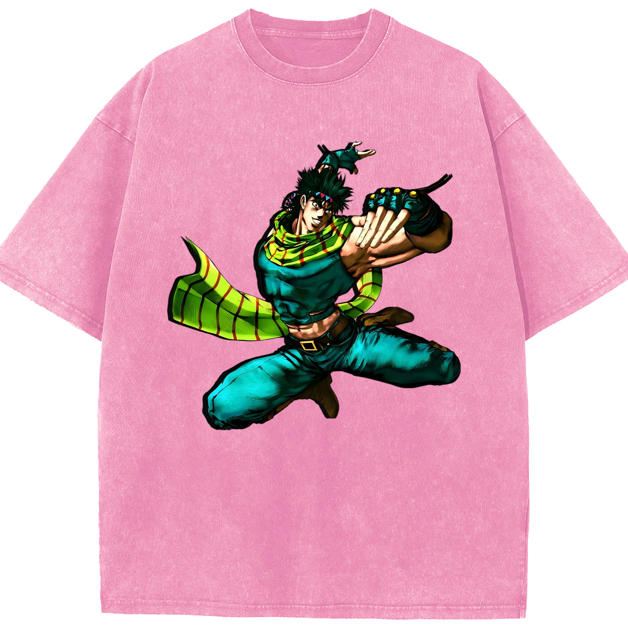 （画像用） ジョジョの奇妙な冒険 ジョセフ?ジョースター JoJo's Bizarre Adventure Joseph Joestar 綿100% ヴィンテージ風 半袖Tシャツ（フロントプリント）
